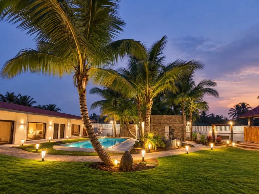 The estate at blue hour